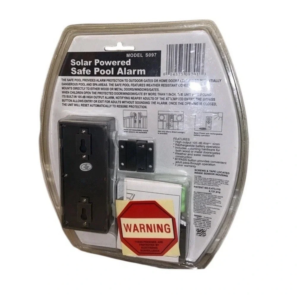 Techko Solar Powered Safe Pool Alarm Area Entry Detector‎ Grade A Sealed